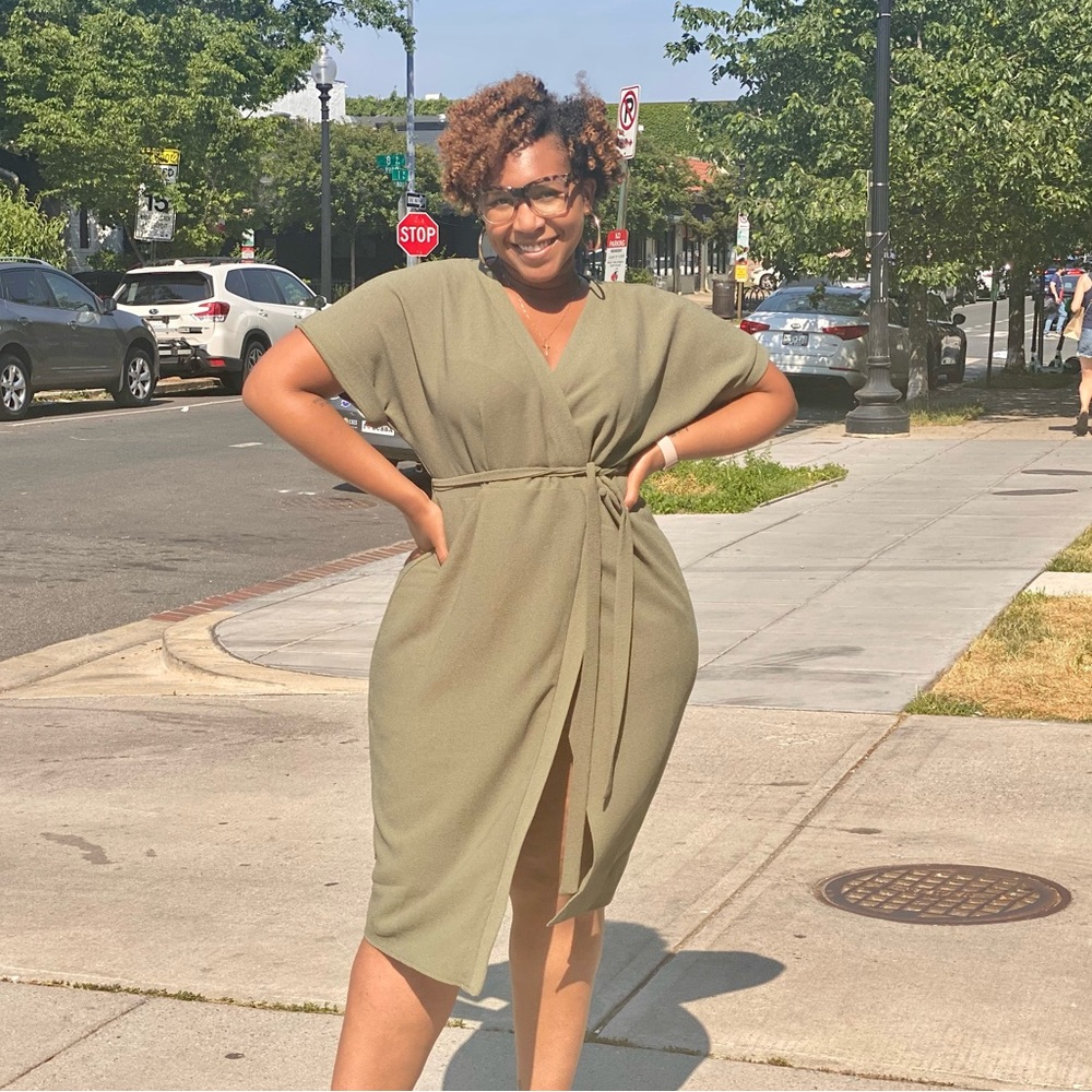 Plus size wrap dress ASOS